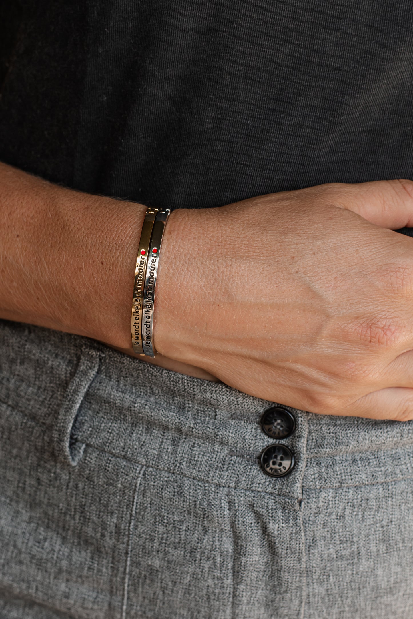 Armbandje 'Je wordt elke lach mooier'