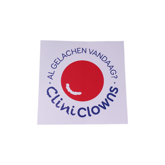 CliniClowns stickers 'Al gelachen vandaag?'